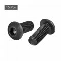 Uxcell M10x25mm Hex Socket Button Head Cap Bolts Screws Alloy Steel 15pcs