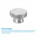 Uxcell Knurled Thumb Nuts 6pcs M5 X D16mm H10mm Stainless Steel Round Knobs Fasteners Blind Hole Hand Screw Nut Silver For 3d