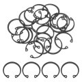 20pcs 15 16 Internal Retaining Ring Circlip 65 Mn Spring Steel Snap Rings C-clips For Grooved Shafts Studs Black 