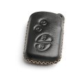 Wfmj Leather For Lexus Rx350 Es350 Is250 Gx460 Lx570 Remote Smart 4 Buttons Key Case Holder Cover Fob Chain Black