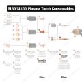 Weldingstop 40pcs Plasma Cutting Electrode 9-8215 Nozzle 9-8211 Tip 80a Fit Thermal Dynamics Sl60 Sl100 Torch Ws Oemed