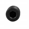 Uxcella M14 Dia 20mm Length Head Hex Socket Cup Point Grub Screw Black Din916 10pcs