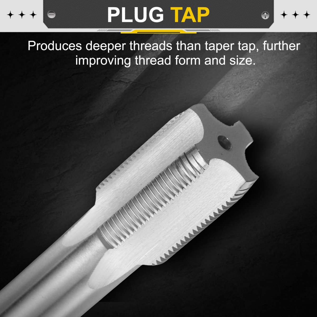 Hand Plug Tap M24 X 5 H2 Metric Thread Style Taps Straight Flute Screw Tapping Threading Tool High Speed Steel Hss6542