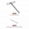Uxcell 6pcs Floating Shelf Bracket 5 Inch Wall Mounting Blind Support Hidden For Wood Shelves Silver