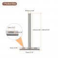 Uxcell 6pcs Floating Shelf Bracket 5 Inch Wall Mounting Blind Support Hidden For Wood Shelves Silver
