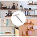 Uxcell 6pcs Floating Shelf Bracket 5 Inch Wall Mounting Blind Support Hidden For Wood Shelves Silver