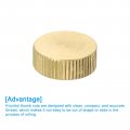 Uxcell Knurled Thumb Nuts 3pcs M6 X D20mm H7mm Brass Flat Head Blind Hole With Collar Round Knobs Fasteners For 3d Printer