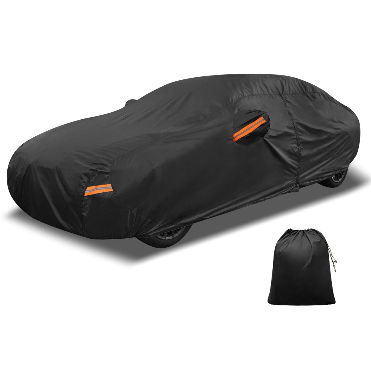 Car Cover Outdoor Waterproof Sun Rain Snow Hail Protection With Left Side Door Zipper Aluminum Film For Kia Rio Sedan
