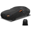Car Cover Outdoor Waterproof Sun Rain Snow Hail Protection With Left Side Door Zipper Aluminum Film For Kia Rio Sedan 