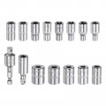 Uxcell Socket Accessory Set 4-14mm Shallow 360a Rotatable Hex Shank Impact Driver Adaptor Universal Joints With 1 4 Drive