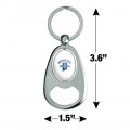 Graphics More Indiana State University Sycamores Keychain Chrome Metal Spinning Oval Bottle Opener