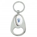 Graphics More Indiana State University Sycamores Keychain Chrome Metal Spinning Oval Bottle Opener