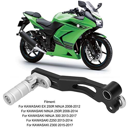 Akozon Motorcycle Gear Shift Lever Folding Metal Shifter Pedal For Ex 250r Ninja 2008-2012 2008-2014 300 2013-2017 Z250