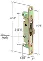 3 4 Wide Mortise Lock 5-3 8 With Screw Holes 45 Degree Keyway 
