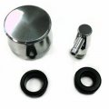 Polished Billet Aluminum Pcv Valve Cover Breather Kit W Grommets 