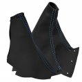 Autoguru Manual E Brake Boot Cover Leather Made For Nissan Skyline R33 93-98 Blue Stitch 