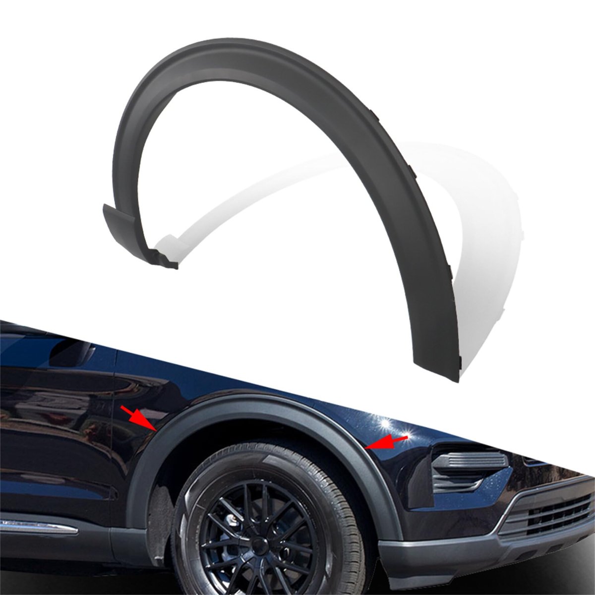 Front Right Side Flare Passenger Wheel Arch Trim Black Replacement For 2020 2021 Explorer