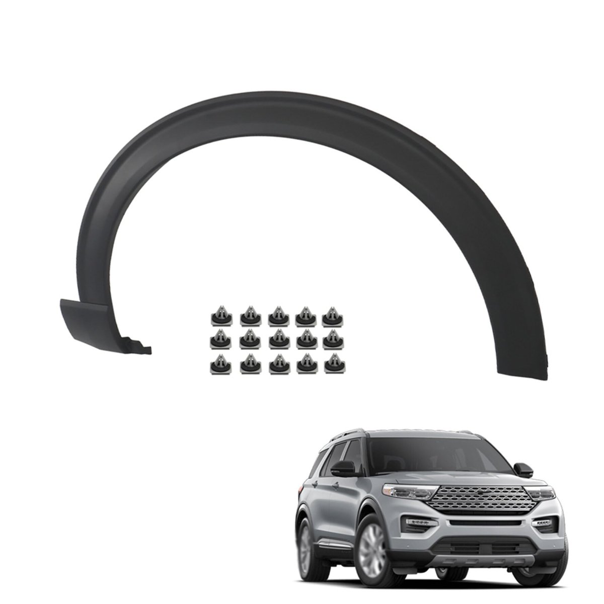 Front Right Side Flare Passenger Wheel Arch Trim Black Replacement For 2020 2021 Explorer