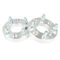Wheel Spacers 1 Inch 25mm 401 6mm 62mm Bore 1 2x20 Studs Silver 2 Pcs 
