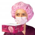 500 Pcs Tronex Pink Disposable 3 Ply Sms Heavy Duty Bouffant Hair Net Medical Surgical Caps Bakery Protective Head Cover 24a 