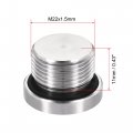 Uxcell Stainless Steel Inner Hex Head M22x1 5 Pipe Fitting Plug With Seal Ring For Terminate Ends