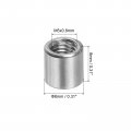 Uxcell 10pcs M5 Round Connector Nuts 304 Stainless Steel Coupling 8mm 0 31 Length Sleeve Rod Bar Stud Nut For Bracket M5x8x8mm