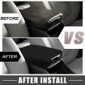 A Absopro Center Console Pad Waterproof Armrest Seat Box Cover Black For Land Rover Defender 90 110 2020 2021 2022
