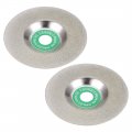 Uxcell 4-inch Diamond Cutting Wheels Cup Grinding Disc For Stone Ceramics Glass 120 Grits Silver Tone 2pcs