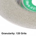 Uxcell 4-inch Diamond Cutting Wheels Cup Grinding Disc For Stone Ceramics Glass 120 Grits Silver Tone 2pcs