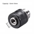 Uxcell Drill Chucks 1 5-10mm Capacity 3 8-24 Unf Threaded With Chuck Key For Electric Impact Corded Cordless