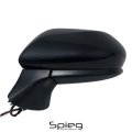 Spieg Driver Side Mirror For 2018-2023 Toyota Camry W Power Glass Adjustment 3 Pin Paintable Black Lh View Replacement Oe