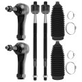 6pc Front Outer Inner Tie Rod End For 2008 2009 Chevrolet Equinox Pontiac Torrent Saturn Vue 2007 Suzuki Xl7 Es800030 Ev800330 