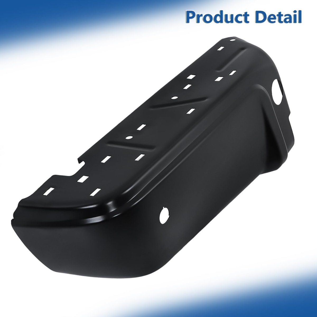 Rear Left Bumper End Cap For F250 F350 F450 Super Duty 2008 2016 Black Steel Replacement Fo1104123 With Park Assist Sensor