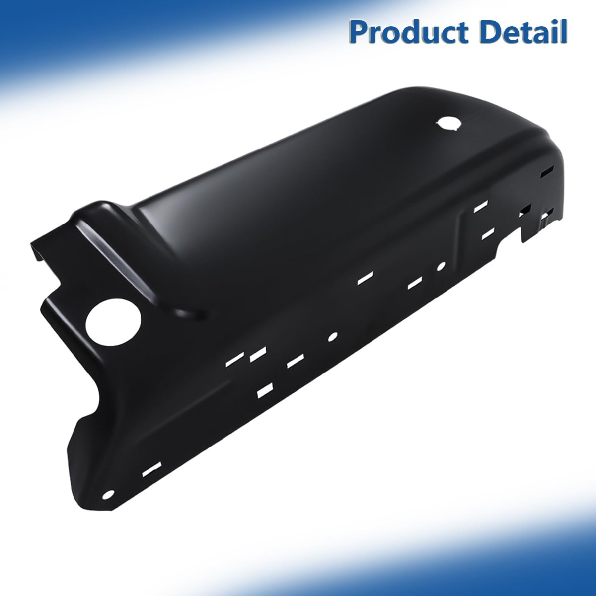 Rear Left Bumper End Cap For F250 F350 F450 Super Duty 2008 2016 Black Steel Replacement Fo1104123 With Park Assist Sensor