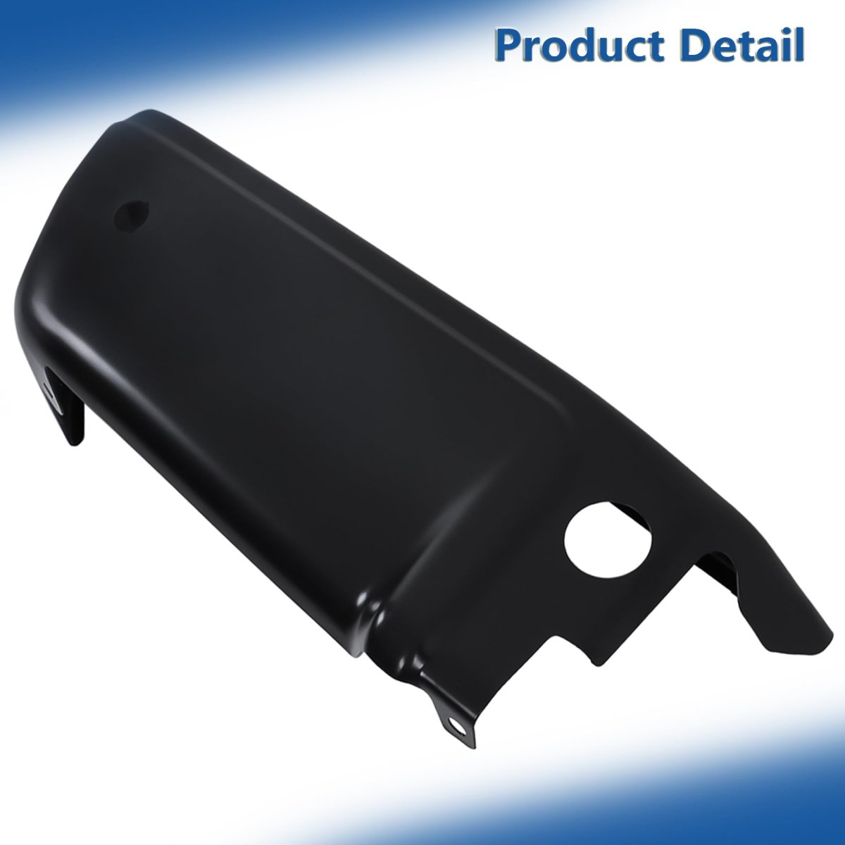 Rear Left Bumper End Cap For F250 F350 F450 Super Duty 2008 2016 Black Steel Replacement Fo1104123 With Park Assist Sensor