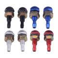 Beler 2pcs Universal Aluminum Windshield Wiper Water Jet Spray Washer Nozzle For Vehicle Black