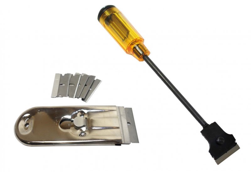 Toolusa 2 Piece Scraper Set Long Short With Extra Single Blades