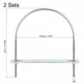 Uxcell Round U-bolts 2 Sets 5 59 142mm Inner Width 180mm Length Steel M6 With Nut Plate Washer