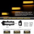 Vipmotoz Led Strip Side Mirror Light Turn Signal Indicator Lamp Replacement For Toyota 4runner Tacoma Sienna Rav4 Chrome