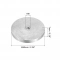Uxcell M8 Thread 60mm Diameter Round Shape Aluminum Disc Hardware 1pcs Circle Glass Top Adapter For Table