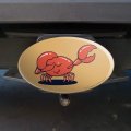 Graphics More Crab Dubstep Funny Humor Oval Tow Trailer Hitch Cover Plug Insert