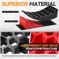 Auto Dynasty Rv Leveling Blocks Ramp Kit 2 Packs Camper Leveler With Red Chocks Anti-slip Mats And Carrying Bag Accessories For