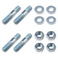 4pack Carburetor Studs Kit 1-3 8in Set Metal Carb Mounting Stud With Spacers For 5 16in Threads Intake 