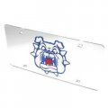 Fresno State Bulldogs License Plate Silver W Bulldog 