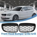 Front Hood Bumper Grille For Bmw 128i 135i 135is E87 No 51137166439 51137166440 Kidney Grill Diamond Star Black 1 Pair