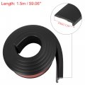 X Autohaux 2pcs 4 5cm 1 5m Car Wheel Mudguard Strip Extension Eyebrow Trim Protector Decoration Black