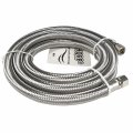 Hqrp Universal Premium Braided Stainless Steel Refrigerator Ice Maker Hose With 1 4 Comp By Connection 6-foot Burst Proof Water