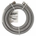Hqrp Universal Premium Braided Stainless Steel Refrigerator Ice Maker Hose With 1 4 Comp By Connection 6-foot Burst Proof Water