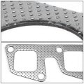 Aluminum Exhaust Manifold Header Gasket Set Compatible With 91-94 240sx 2 4l Dohc