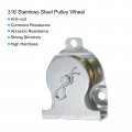 Uxcell 2pcs 84mm Single Pulley Block Iron Hanging Wire Towing Wheel Cable Rope Runner Roller In Zinc Plated